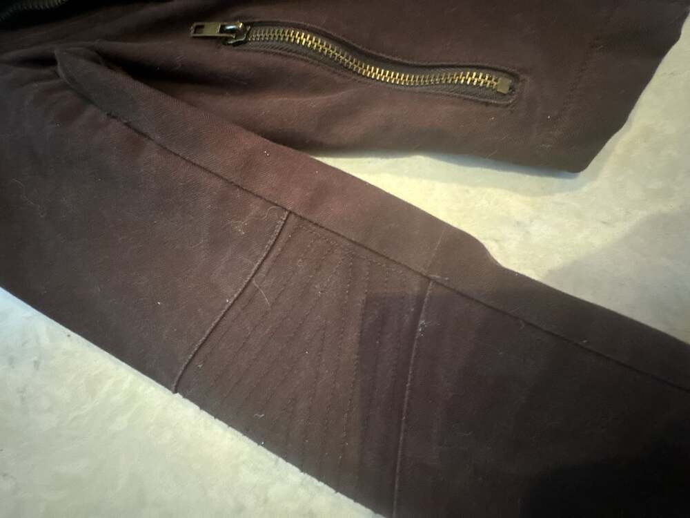 Double Zero Brown Asymmetrical Biker Jacket Size S - Picture 5 of 8
